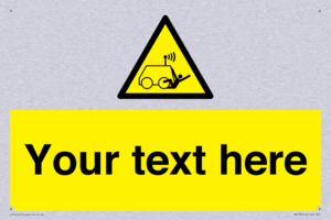 Custom warning run over by operator controlled machine